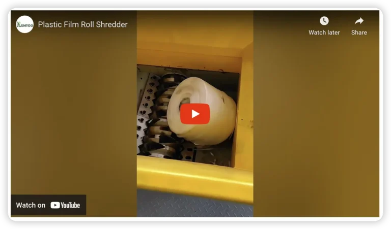 Waste Plastic Film Roll Shredder - Video